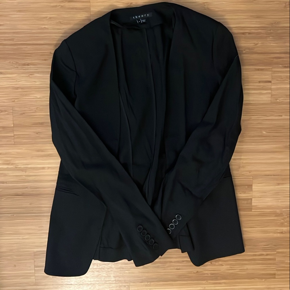 Theory Collarless Linen Women's Blazer, size 8